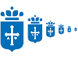 Ilustración de varios iso logos adaptados a la nueva imagen gráfica digital de la Administración del Principado de Asturias