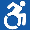 Icono accesible de persona con discapacidad 